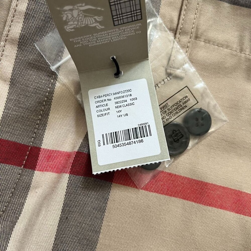 Burberry Cotton Classic Plaid Shorts W 30 Unisex Kids 14Y Women S also W 30 - Picture 3 of 10
